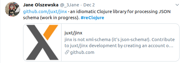 reClojure - JUXT - Jinx JSON schema processing