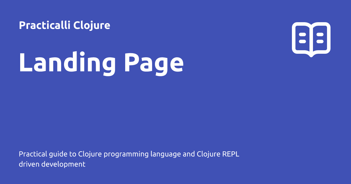 Landing Page - Practicalli Clojure
