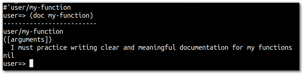 Documentation for the my-function function
