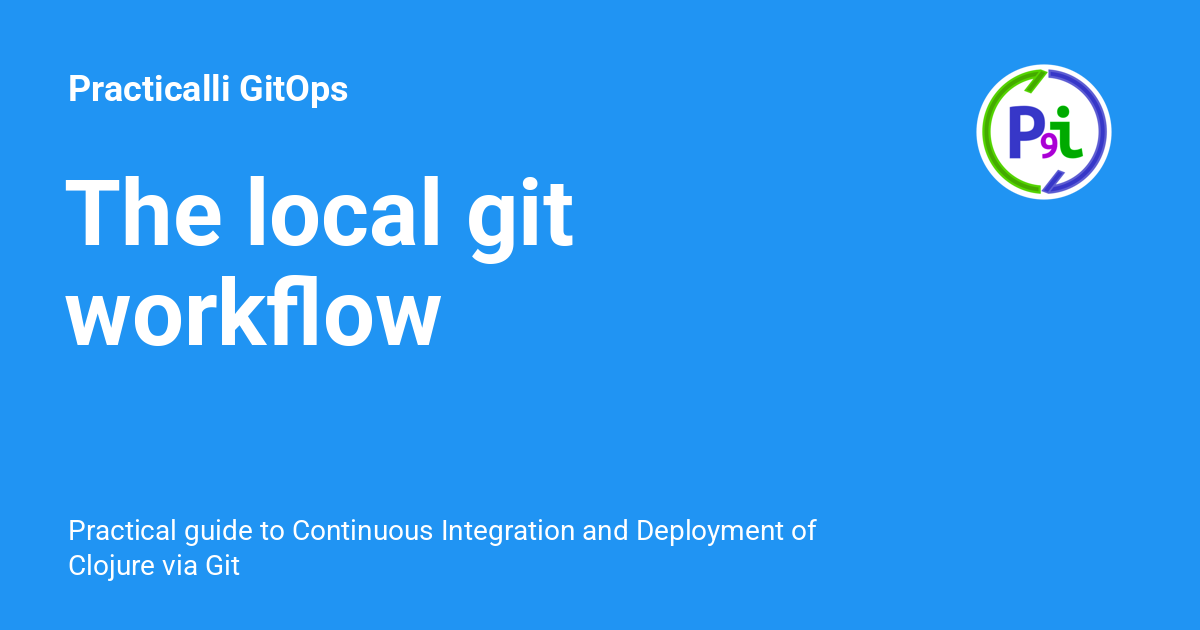 The local git workflow - Practicalli GitOps