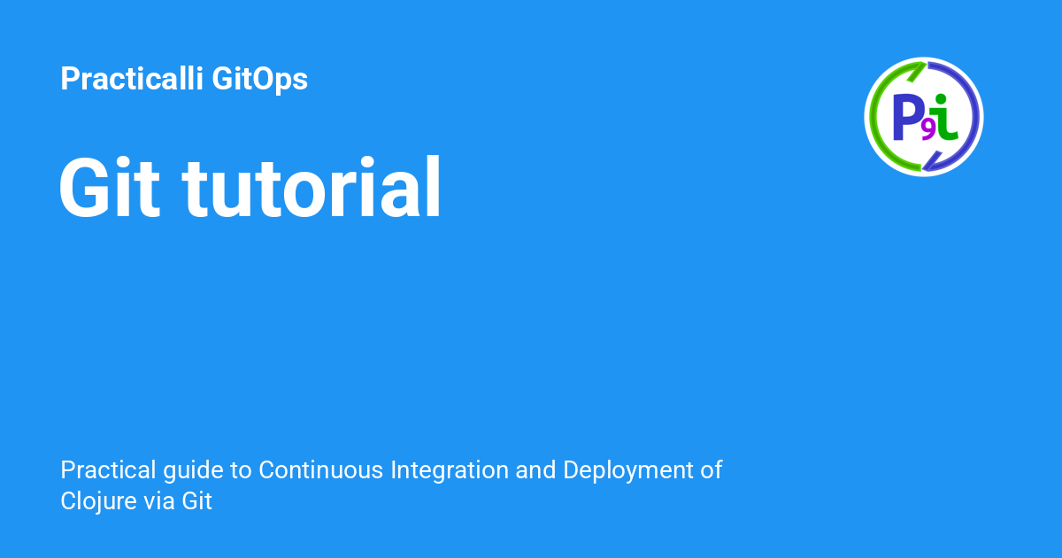 Git tutorial - Practicalli GitOps