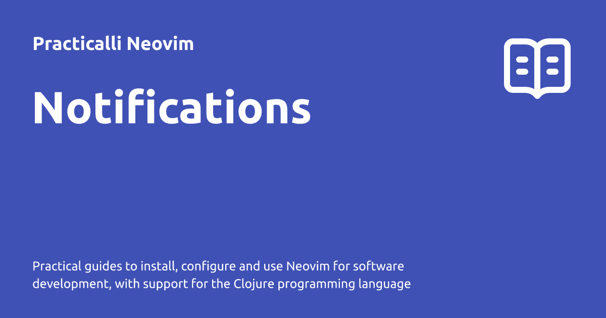 Notifications - Practicalli Neovim