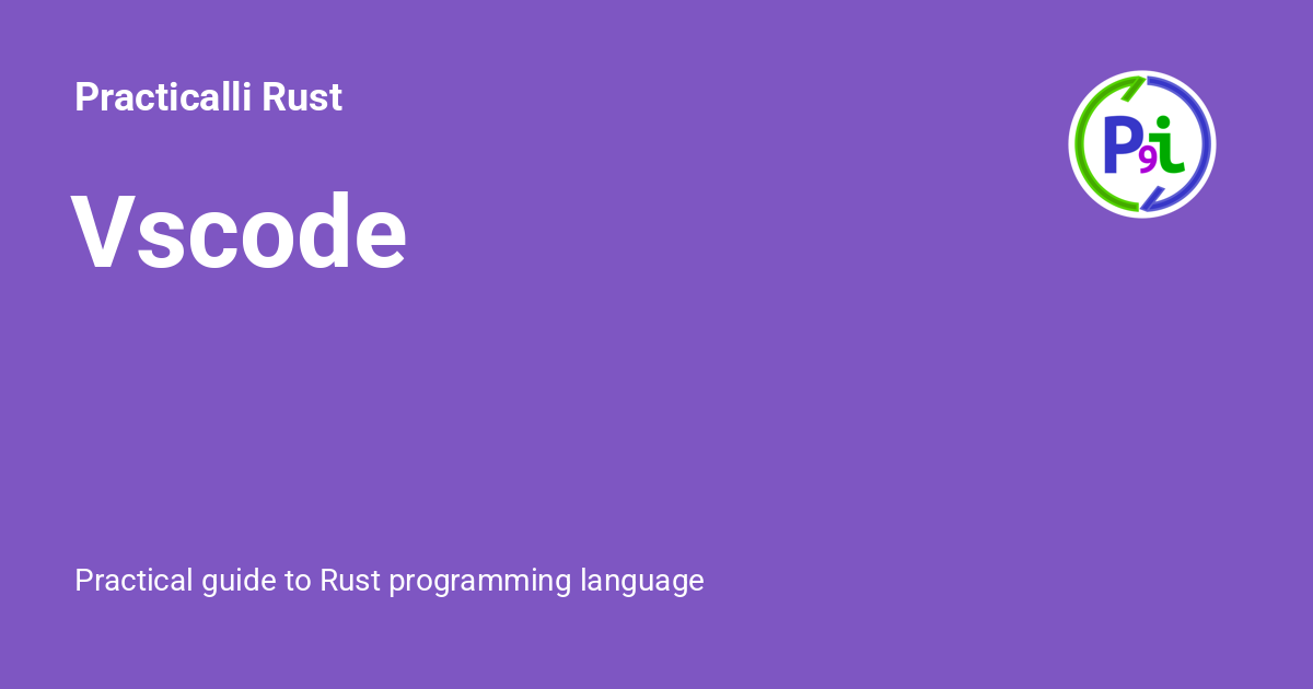 Vscode - Practicalli Rust