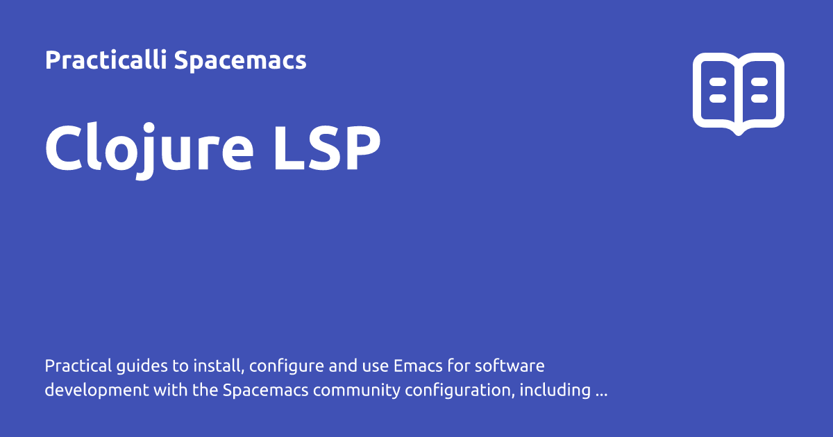 Clojure LSP - Practicalli Spacemacs