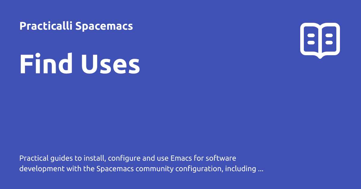 Find Uses - Practicalli Spacemacs