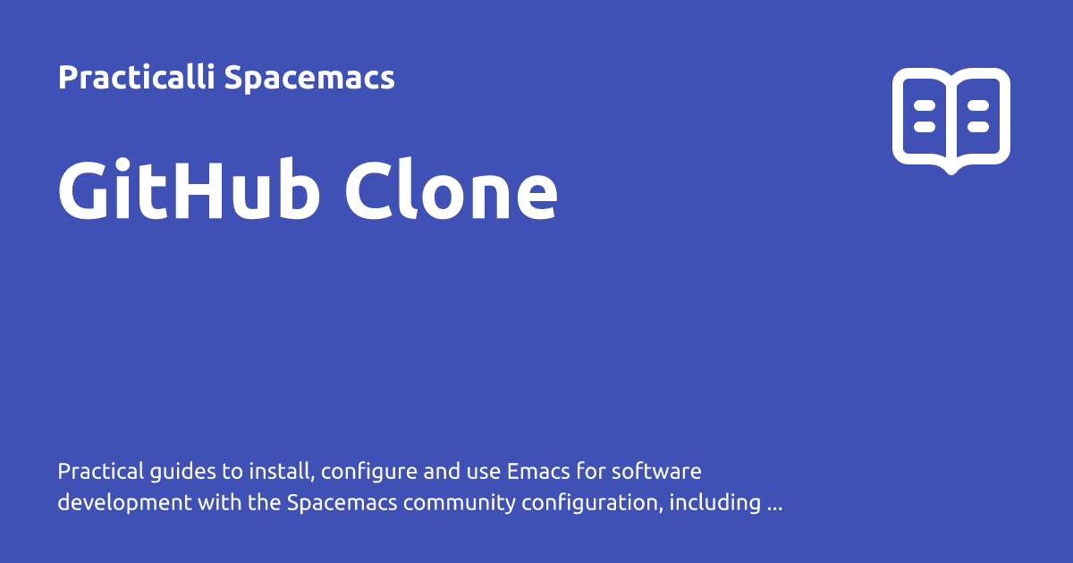 GitHub Clone - Practicalli Spacemacs
