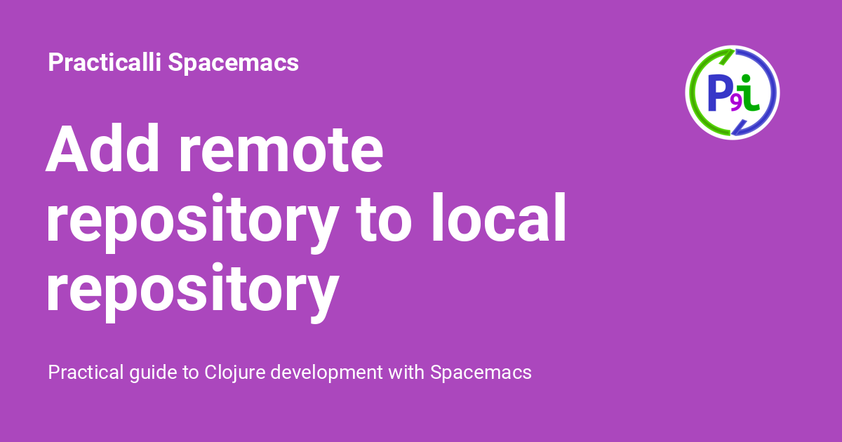 add-remote-repository-to-local-repository-practicalli-spacemacs