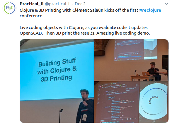 reClojure 3d printing with clojure