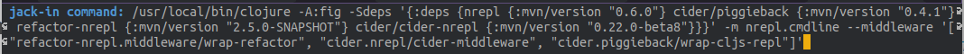 Spacemacs Clojure - CIDER jack-in command line hacking